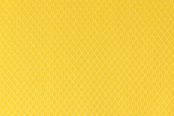 Yellow background. Yellow Synthetic fabric texture, background. Yellow fabric.