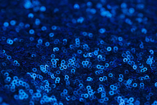 
Glitter blue sequin fabric for evening dress