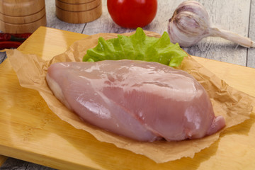 Raw chicken breast