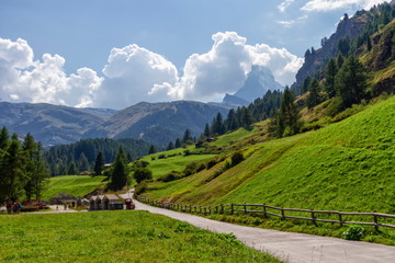Fototapeta premium Matterhorn and landscape at Zermatt by day, Zermatt, Switzerland