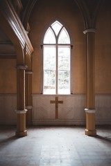 interior of abandoned church