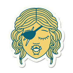 orc rogue character face sticker