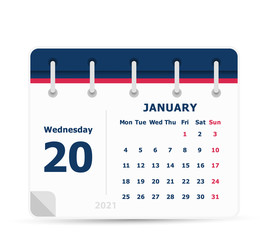 January 20 - Calendar Icon - 2021