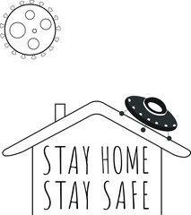 Stay home stay safe vector