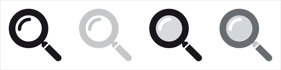 basic magnifying glass vector icon - search symbol