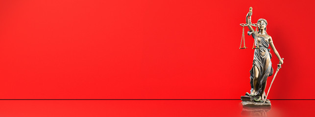 The Statue of Justice - lady justice or Iustitia / Justitia the Roman goddess of Justice