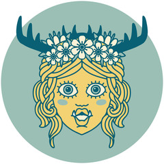 orc druid character face illustration