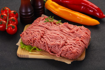 Raw turkey minced meat