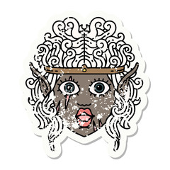 elf barbarian character face illustration