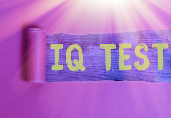 Word writing text Iq Test. Business photo showcasing attempt to measure your cognitive ability Assess intelligence