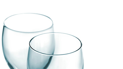 Two Empty Wine Glasses