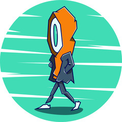 Man with One Big Eye in Hoodie