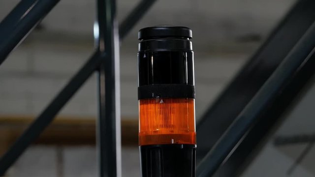 alarm light in a manufacturing plant
