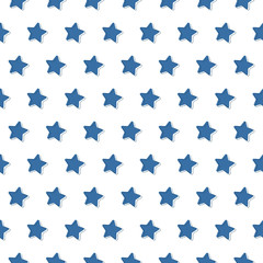 Vector blue stars seamless pattern