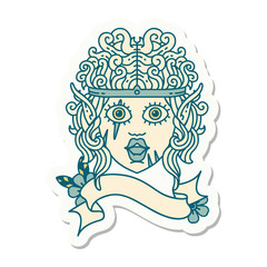 elf barbarian character face sticker