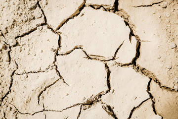 Fototapeta premium Close up of dry cracked ground