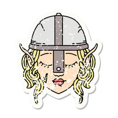elf character grunge sticker