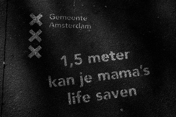 Fototapeta premium Amsterdam coronavirus: