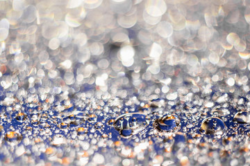 Water drops on a colored background