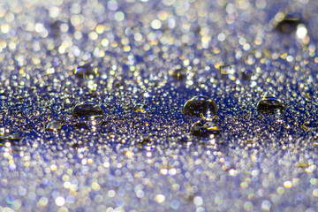 Water drops on a colored background