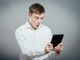 Young Man Using Digital Tablet