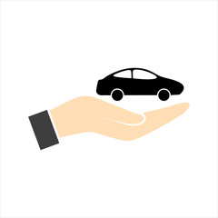 car icon on isolate white. Vector illustration