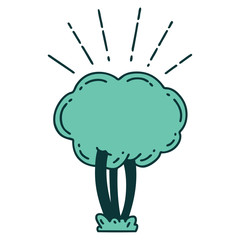 traditional tattoo style tree