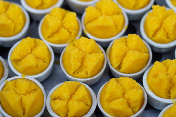  Thai Street Food  Toddy palm cake 