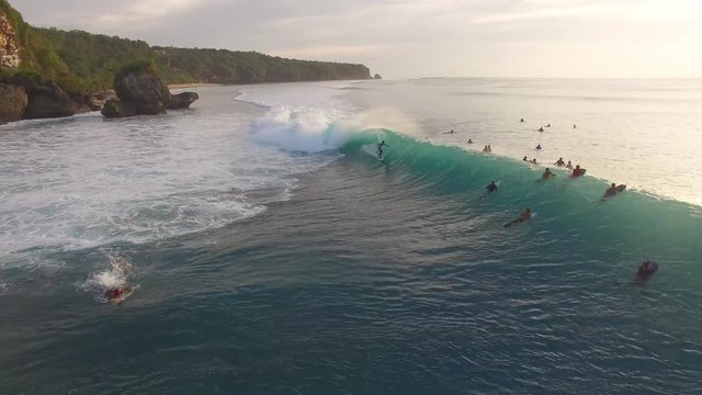 Surf  in Padang Padang, Bali, Indonesia