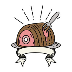 banner with tattoo style roast beef