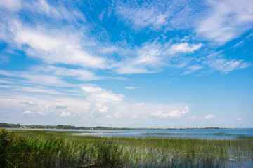 Clouds on blue sky, nature background