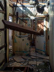 Fototapeta na wymiar Inside an abandoned NATO military base