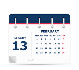 February 13 - Calendar Icon - 2021