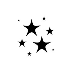 Stars sparkle icon flat vector illustration