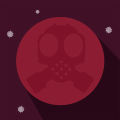 Virus over a colored background