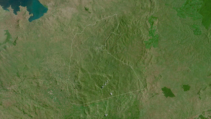 Fototapeta na wymiar Kisii, Kenya - outlined. Satellite