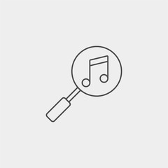 Search music vector icon sign symbol