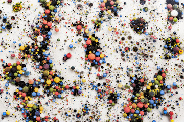 Abstract background from acrylic paints and oil