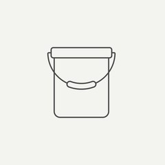 Bucket vector icon sign symbol
