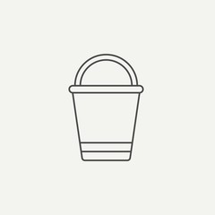 Bucket vector icon sign symbol