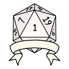natural one d20 dice roll illustration