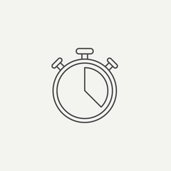 Stopwatch vector icon sign symbol