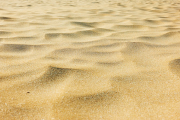 Fototapeta na wymiar Wavy sea sand on the beach