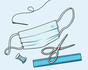 DIY Face Mask and tools for making one