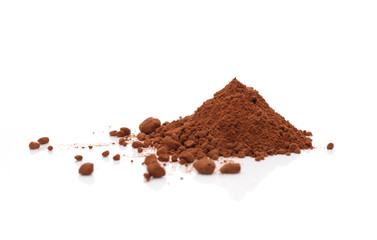 cocoa pile over white