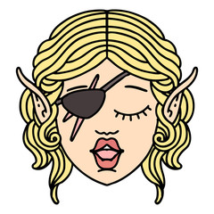 elf rogue character face illustration