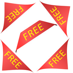 set of sale tags. free shipping aqua style sticker
