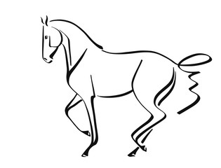Concept for horse line logo