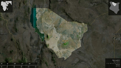 Marsabit, Kenya - composition. Satellite