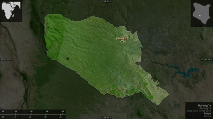 Murang'a, Kenya - composition. Satellite